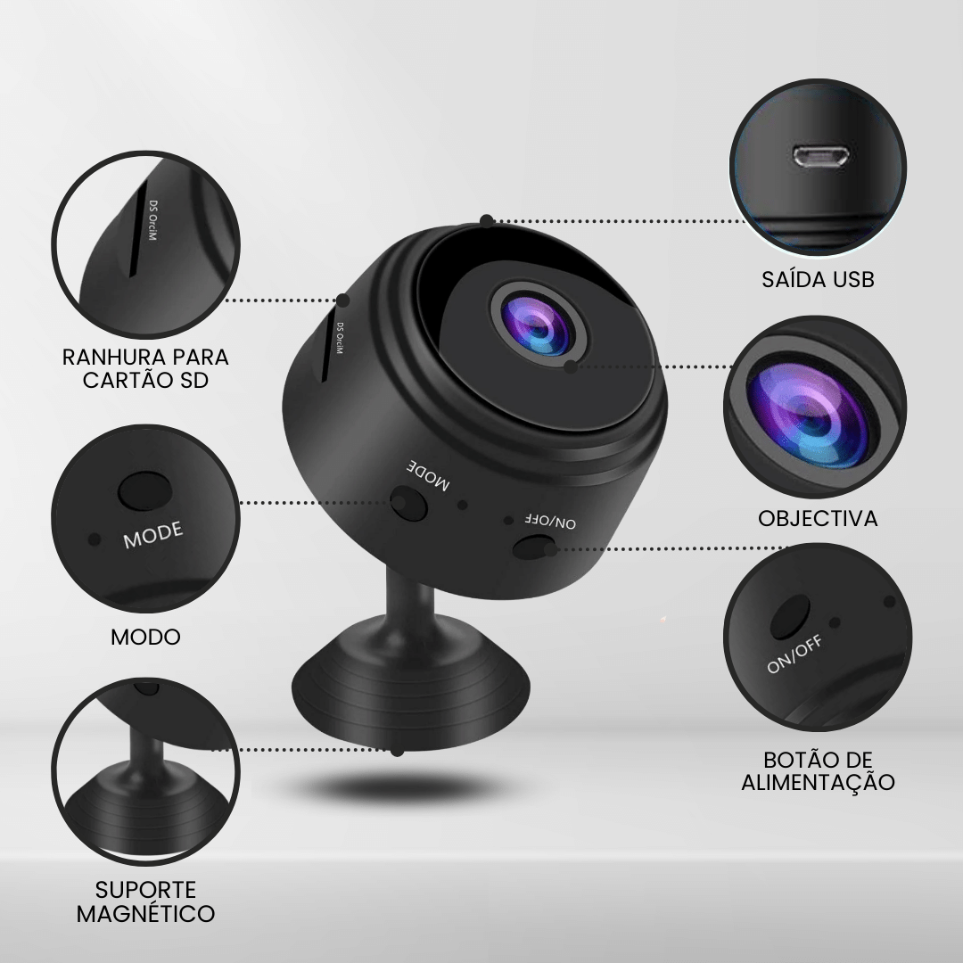 Mini-Câmera de Vigilância - VigicamPro